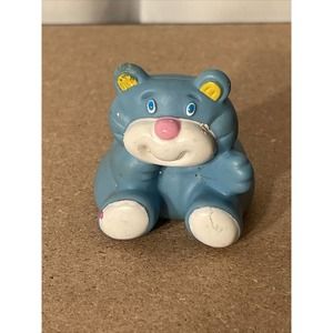 Fisher Price Loving Family Dollhouse Vintage 1993 Blue Teddy Bear Toy 1.5"